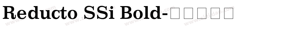 Reducto SSi Bold字体转换